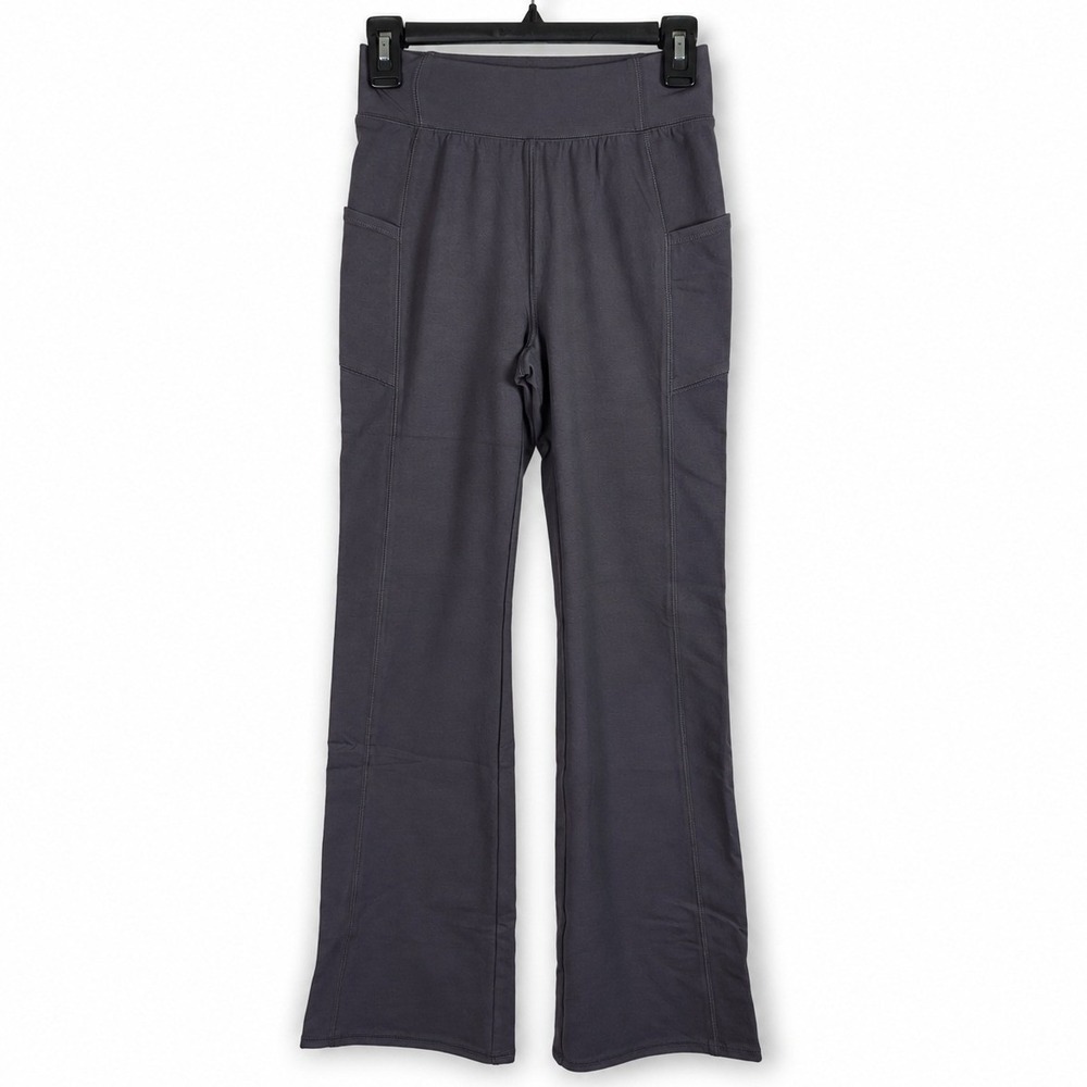 Denim & Co Pants Womens XXS Charcoal Active Duo Stretch Boot Pockets A611698
